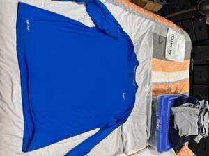 Nike Men's XL Dri-Fit Royal Blue Long Sleeve Athletic Training Shirt